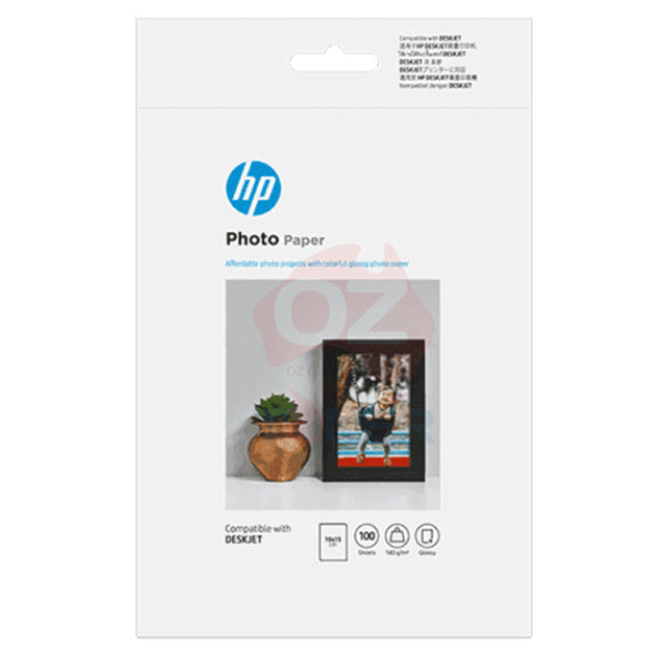 Genuine Hp Photo 10X15 (4R) 100X Sheets Fsc Everyday Semi-Glossy Paper 180Gsm [9Rr54A]