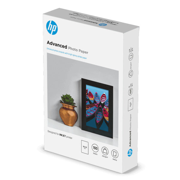 Genuine Hp Photo 10X15 (4R) 100X Sheets Fsc Everyday Semi-Glossy Paper 180Gsm [9Rr54A]