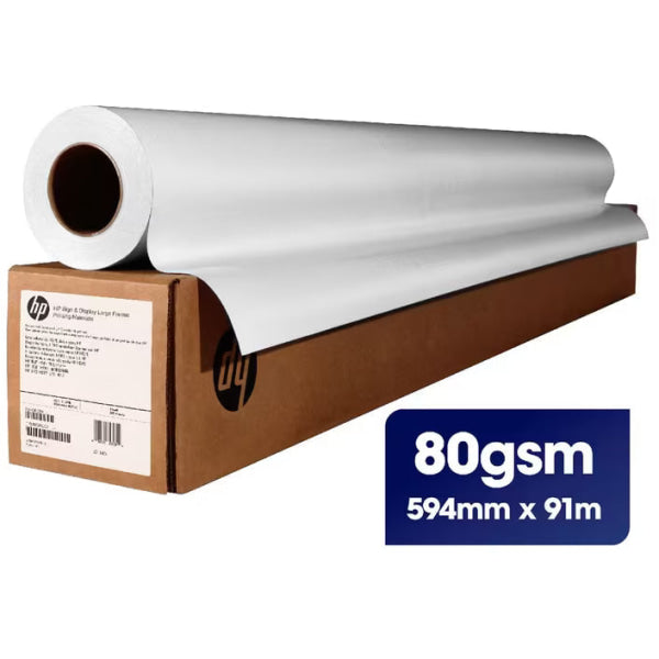 Genuine Hp Q8004A A1/24’ Universal Bond Paper Roll 80Gsm [594Mm X91.4M]