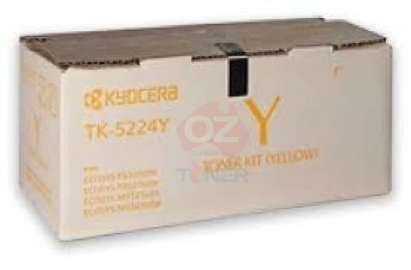 Genuine Kyocera Tk-5224 Yellow Toner Cartridge For P5021/M5521 (1.2K) [Tk5224Y] -
