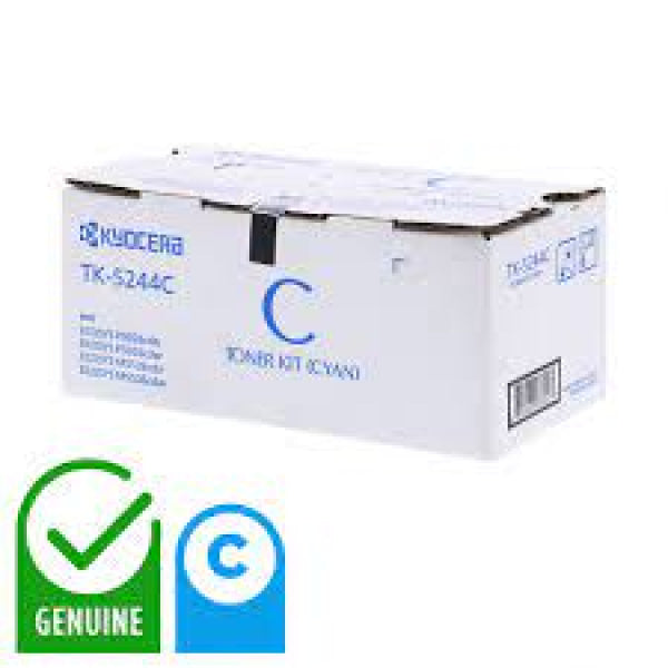 Genuine Kyocera Tk-5244 Cyan Toner Cartridge For M5526/P5026 3K [Tk5244C] -
