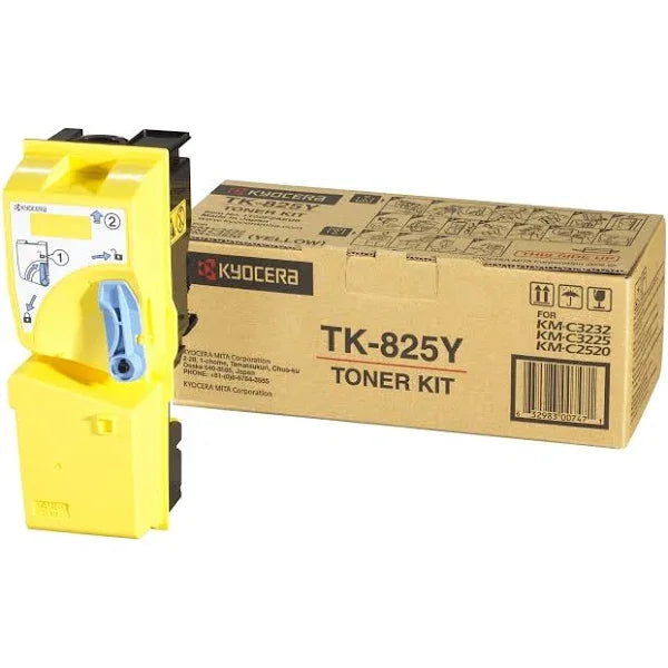 Genuine Kyocera Tk-825 Yellow Toner Kit For Kmc2520/Kmc2525/Kmc3225/Kmc3232 7K [Tk825Y] Cartridge -