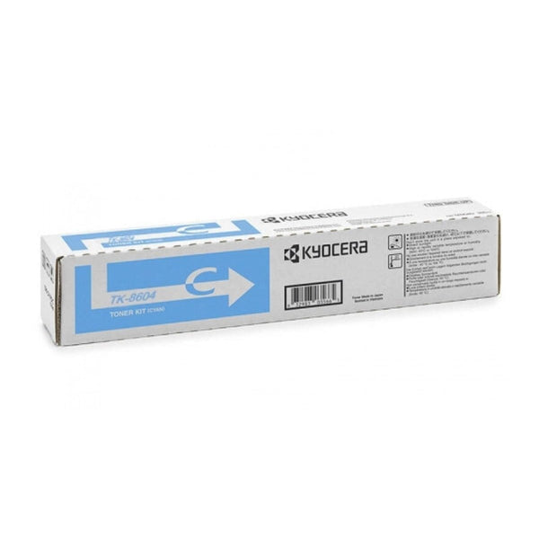 Genuine Kyocera Tk-8604 Cyan Toner Cartridge For Fs-C8650Dn (20K) [Tk8604C] -