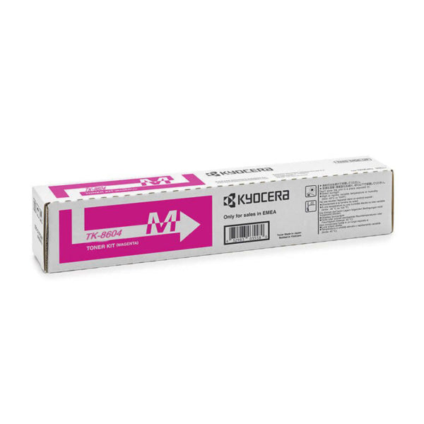 Genuine Kyocera Tk-8604 Magenta Toner Cartridge For Fs-C8650Dn (20K) [Tk8604M] -
