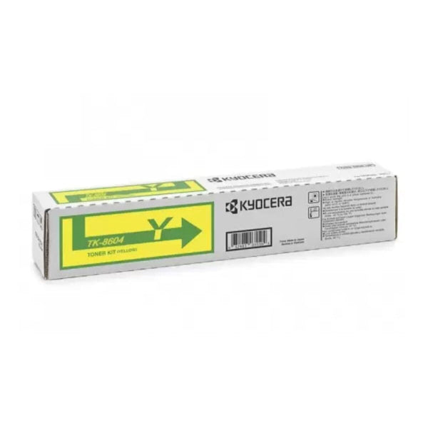 Genuine Kyocera Tk-8604 Yellow Toner Cartridge For Fs-C8650Dn (20K) [Tk8604Y] -