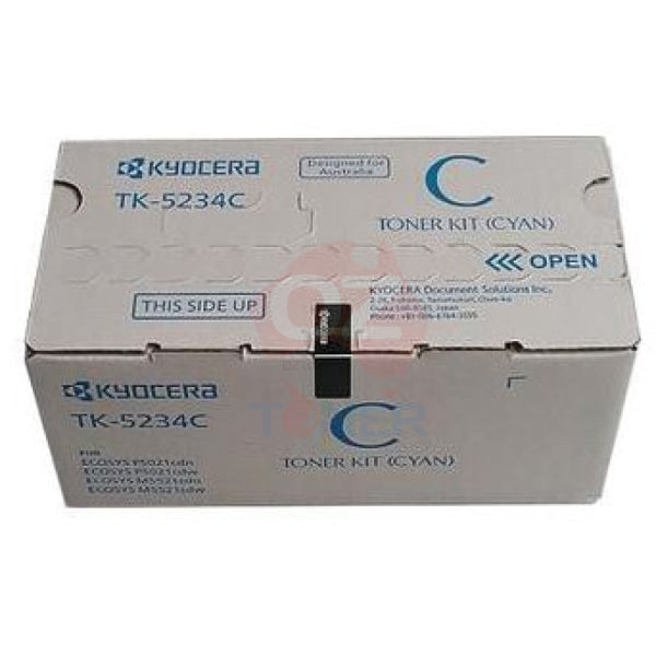 Genuine Kyocera Tk5234 Cyan Toner Cartridge For M5521Cdn/M5521Cdw/P5021 2.2K [Tk5234C] -