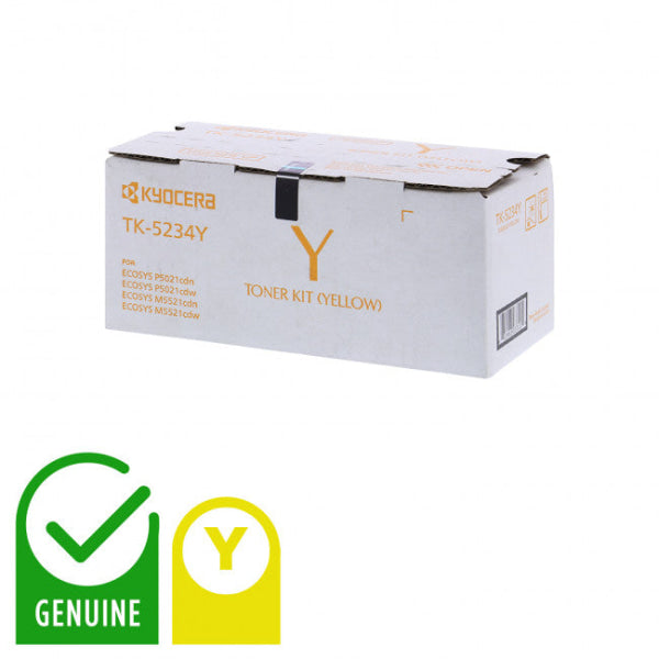 Genuine Kyocera Tk5234 Yellow Toner Cartridge For M5521Cdn/M5521Cdw/P5021 2.2K [Tk5234Y] -