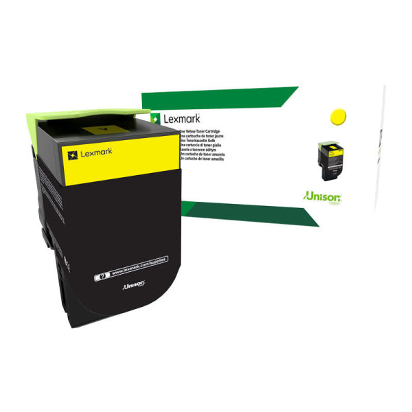 LEXMARK 708Y YELLOW Toner Cartridge CS310n,CS310dn,CS410dn,CS510de 1K [70C80Y0]