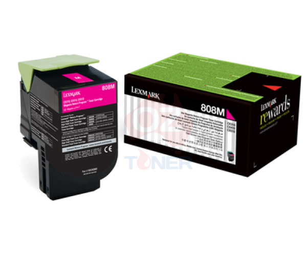 Genuine Lexmark 808Sme Magenta Toner Cartridge For Cx310/Cx410 80C8Sme (2K) -