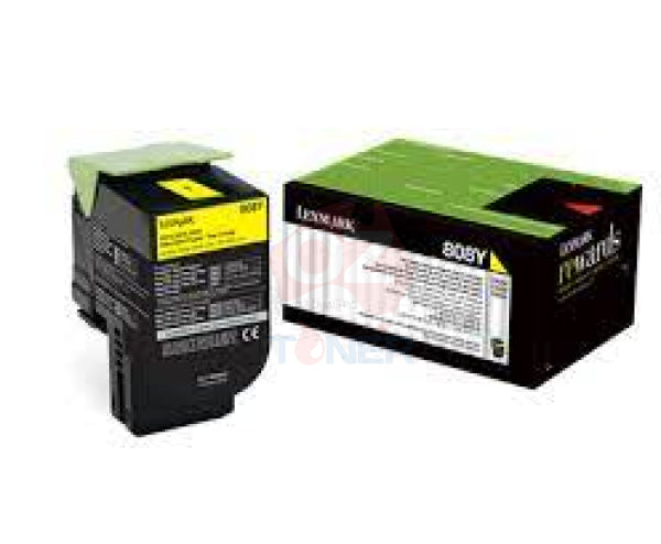 Genuine Lexmark 808Y Yellow Toner Cartridge For Cx310Dn Cx410De Cx510De 1K[80C80Y0] -