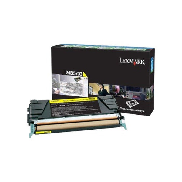 Lexmark XS748 Yellow High Yield Bsd Rtrn Prog Cart 10K 24B5703