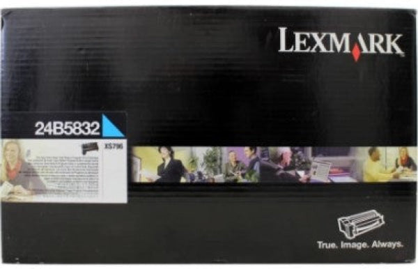 Lexmark XS796 Cyan Xtra High Yield Bsd Rtrn Prog Cart 18K 24B5832