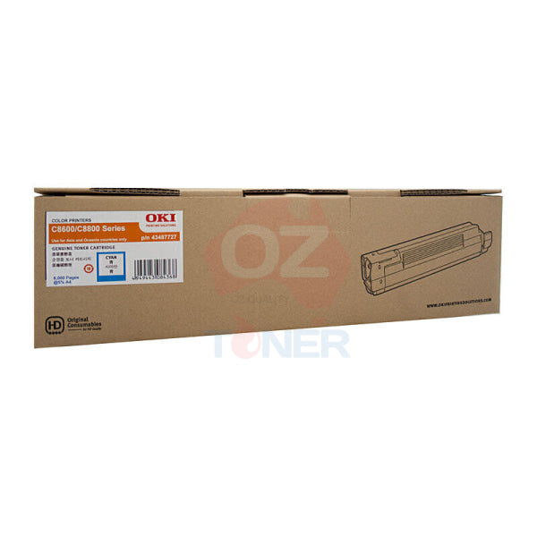 Oki C8600 HY Cyan Toner 43487727