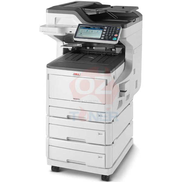 Oki Mc873Dnx A3 Colour Laser Multifunction Mfp Printer With 3X Paper Trays & Castor Base