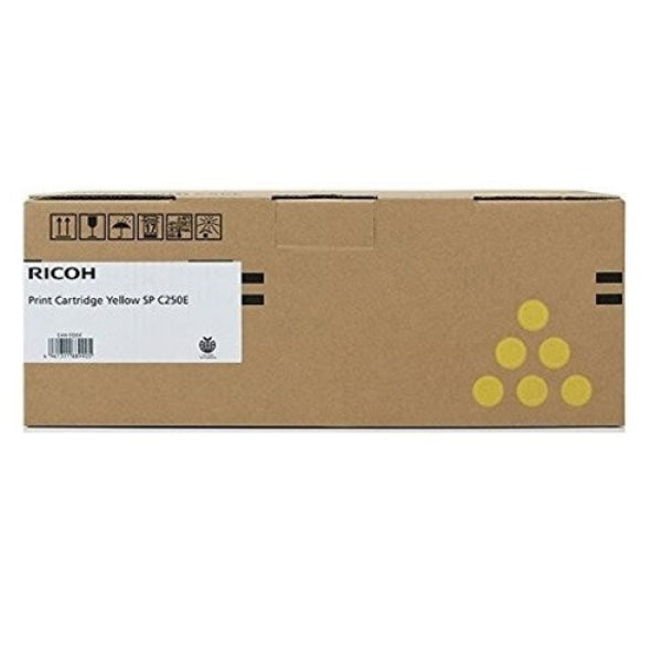 Genuine Ricoh 407550 Yellow Toner Cartridge For Spc250Dn/Spc250Sf/C250Dn/C250Sf C250 (1.6K) -