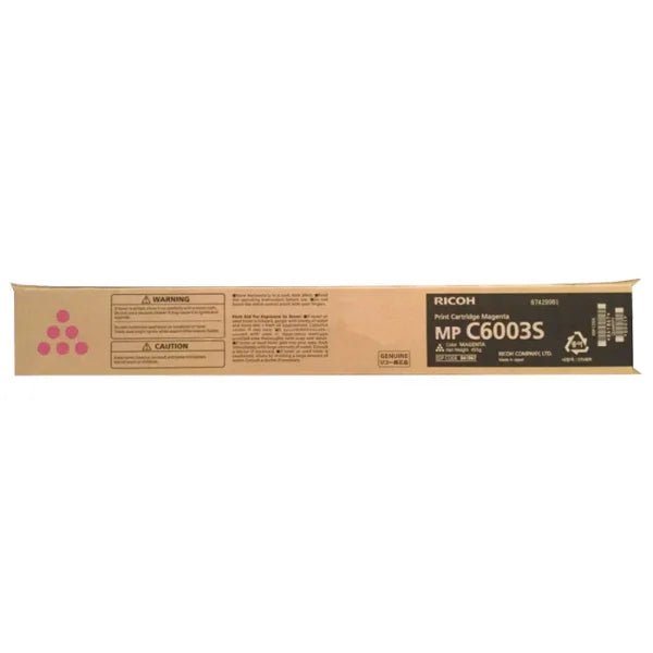 Genuine Ricoh 841867 Type-C6003Sm Magenta Toner Cartridge For Mpc4503 C5503 C6003 (22.5K) -