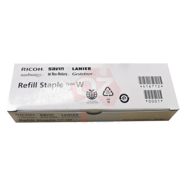 Genuine Ricoh/Lanier 416712 Staple Refill (Type W) For Mpc4503 & Mpc5503 8K Yield [Box Of 4]