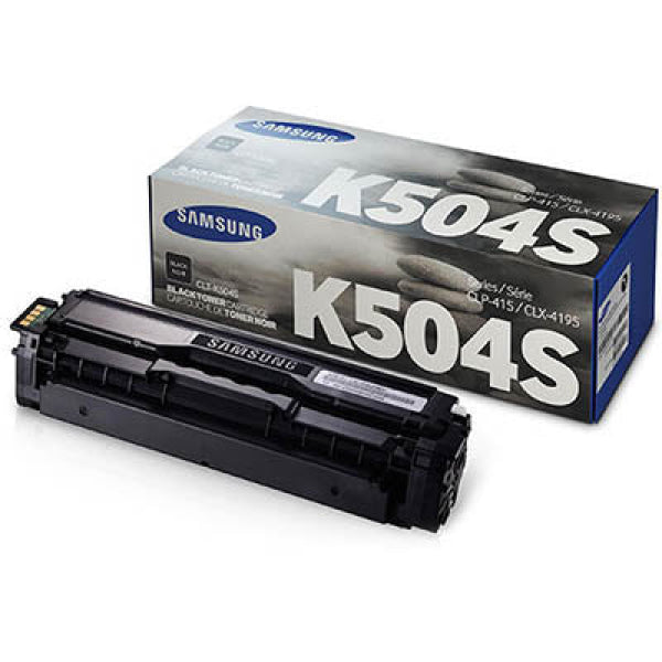 Genuine Samsung Clt-K504S Black Toner For Clp-415Nw/Clx-4195Fn/C1860Fw/C1810W (2.5K) Su160A