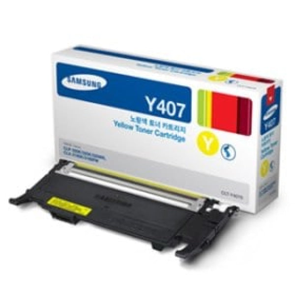 1 X Genuine Samsung Clp-320 Clp-325 Clx-3180 Clx-3185 Yellow Toner Cartridge Clt-Y407S Su476A -