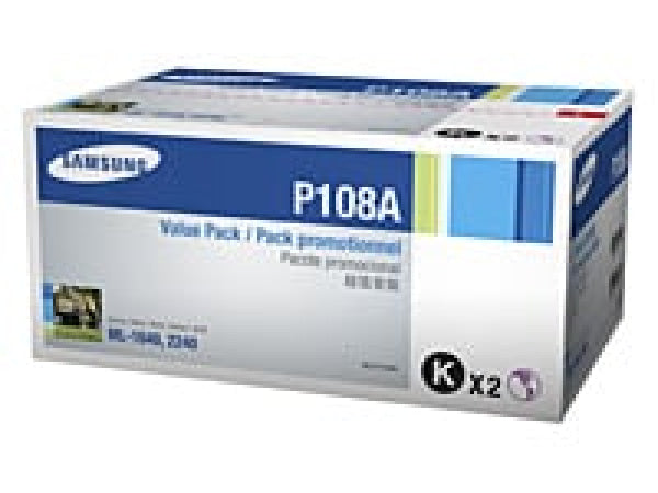 1 X Genuine Samsung Ml-1640 Ml-2240 Toner Cartridge Twin Pack Mlt-P108A Sv120A -