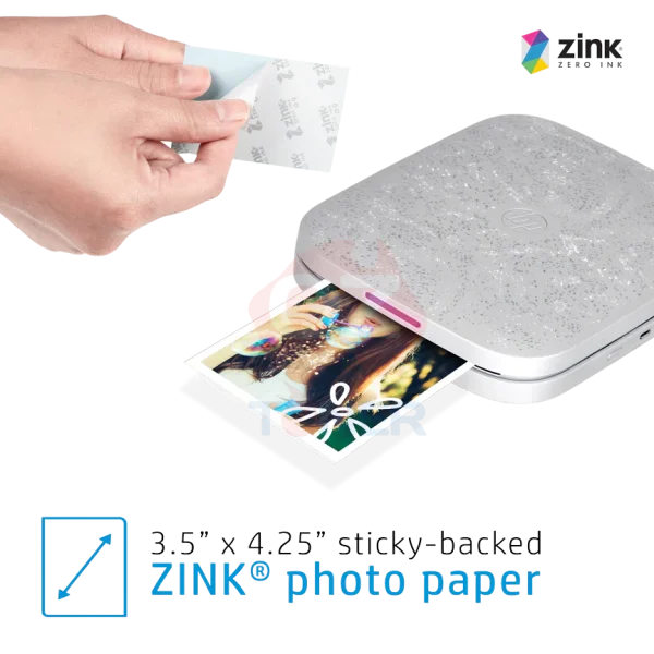 Hp 3.5 X 4.25” Zink Sticky-Backed Photo Paper For Sprocket 3X4 Printer (50X Pack) [Hpiz3X450]