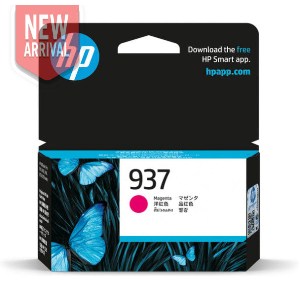 Hp #937 Magenta Original Ink Cartridge For Officejet Pro 9110 9120 9130 9720 9730 [4S6W3Na] 210324
