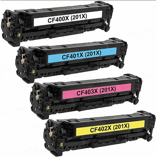 *SALE!* 4x Pack Bundle HP Premium Compatible CF400X CF401X CF403X CF402X Toner Cartridge Set #201X