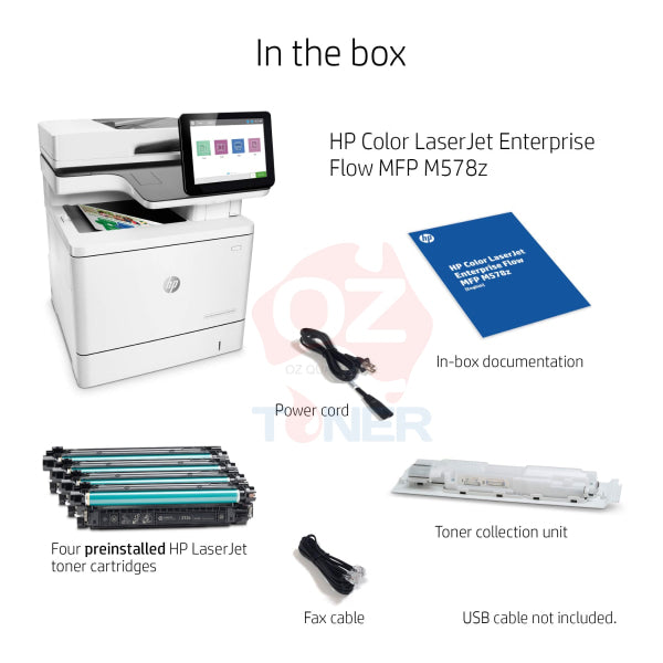 Hp Color Laserjet Enterprise Flow Mfp M578Z A4 Multifunction Printer 40Ppm [7Zu88A] Laser Colour