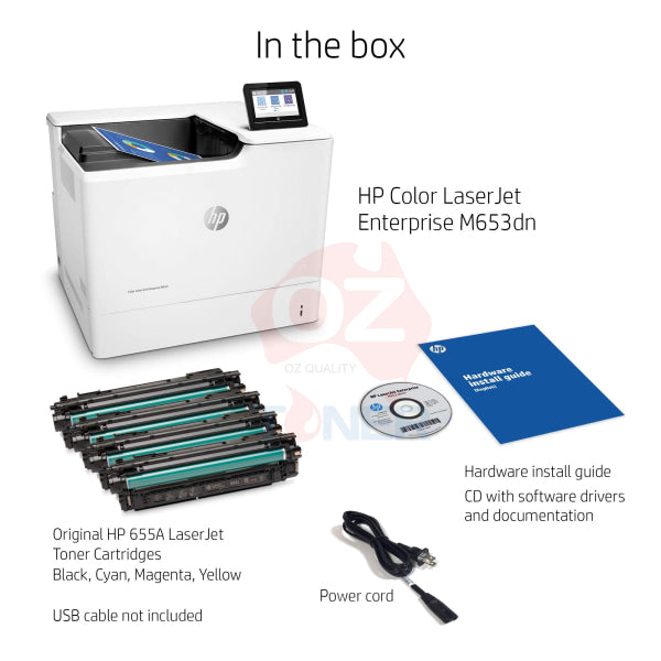 Hp Color Laserjet Enterprise M653Dn Laser Network Printer 56Ppm [J8A04A] Colour Single Function