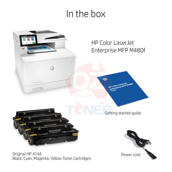 Hp Color Laserjet Enterprise Mfp M480F Laser Multifunction Printer + 3-Year Nbd Wty [3Qa55A-U11F6E]