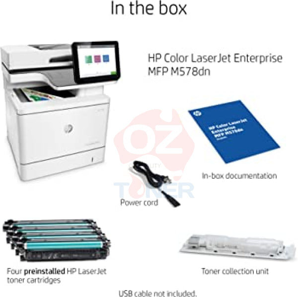 Hp Color Laserjet Enterprise Mfp M578Dn A4 Colour Multifunction Laser Printer 38Ppm [7Zu85A] Multi