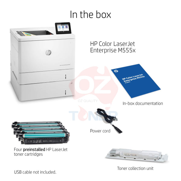 Hp Laserjet Enterprise M555X Color Laser Network Printer+Dual Tray 40Ppm [7Zu79A] Printer Colour