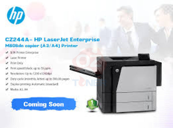 Hp Laserjet Enterprise M806Dn A3 Mono Laser Network Printer 56Ppm [Cz244A] Single Function