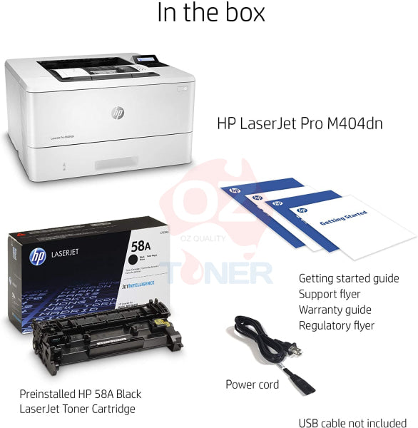 Hp Laserjet Pro M404Dn A4 Mono Laser Network Printer+Duplexer 38Ppm [W1A53A] Printer Single Function