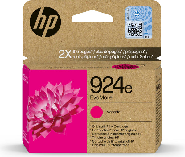 Genuine HP #924e Magenta Ink Cartridge High Yield for OfficeJet Pro 8120e 8130e [4K0U8NA]