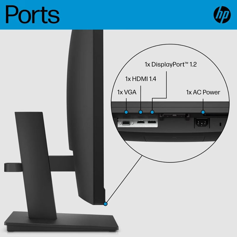 *SALE!* HP P27h G5 27 inch FHD Monitor+Height Adjustable Stand+Built-in dual speakers[64W41AA]