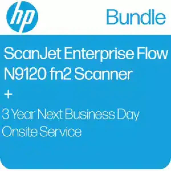 Hp Scanjet Enterprise Flow N9120 Fn2 Flatbed Scanner + 3Yr Nbd Onsite [L2763A-U9Tx1E] A3 Document