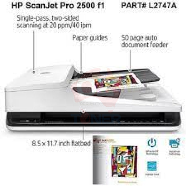 Hp Scanjet Pro 2500 F1 Flatbed Document Scanner 1200Dpi 20Ppm Adf Duplexer [L2747A]