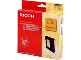 Genuine Ricoh Aficio GX-2500 GX-3000 GX-3050 GX-5050 GX-7000 Yellow Gel Ink Cartridge GC-21Y
