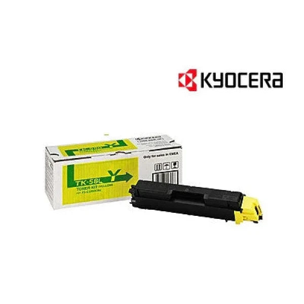 Kyocera Genuine Tk-584Y Yellow Toner Cartridge For Fsc5150Dn/P6021Cdn (2.8K) 1T02Ktaas0 -