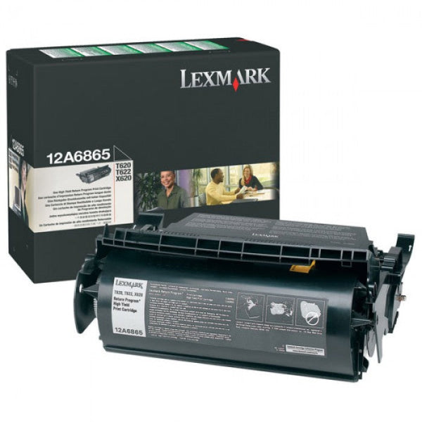 Lexmark Genuine 12A6865 High Yield Return Program Print Cartridge->T620/T622 30K