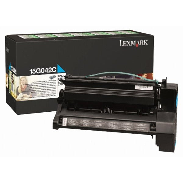 Lexmark Genuine 15G042C CYAN HY Return Program Print Cartridge for C752