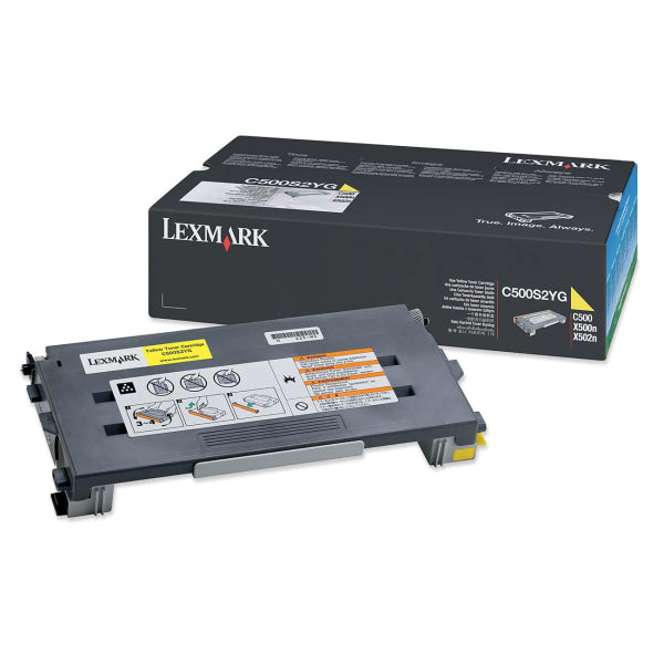 Lexmark Genuine C500S2YG Yellow Toner Yield 1500 Pages For C500 X500 X502N C500S2YG