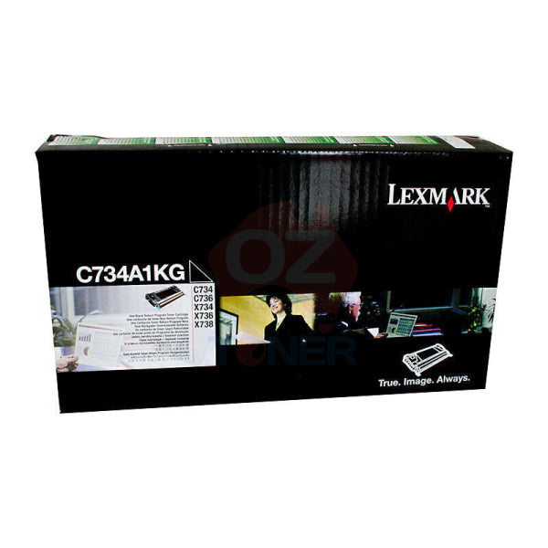 Lexmark Genuine C734A1KG BLACK Toner Cartridge for C734 X734DE X736DE X738DTE 8K