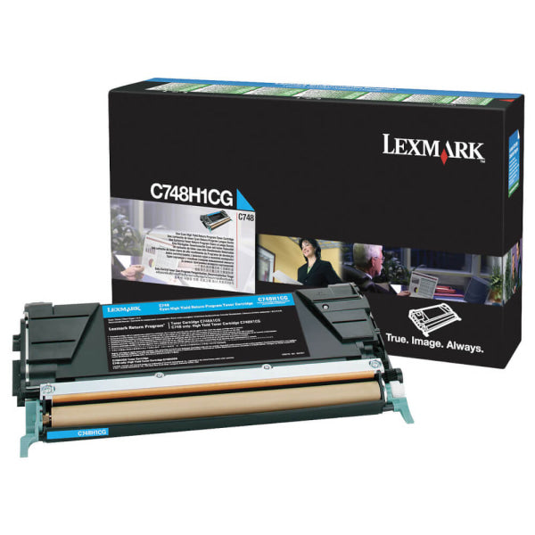 Lexmark Genuine C748H1Cg Cyan Hy Return Program Toner Cartridge For C748De (10K) -