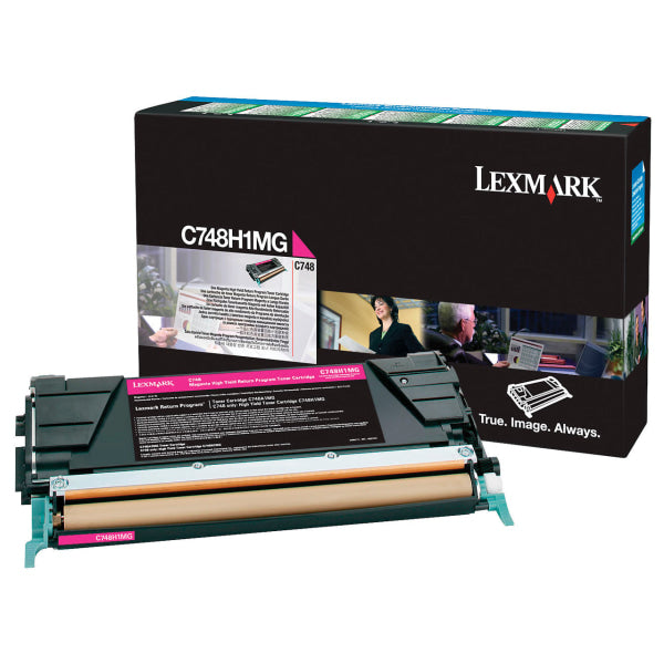 Lexmark Genuine C748H1Mg Magenta Hy Return Program Toner Cartridge C748De (10K) -
