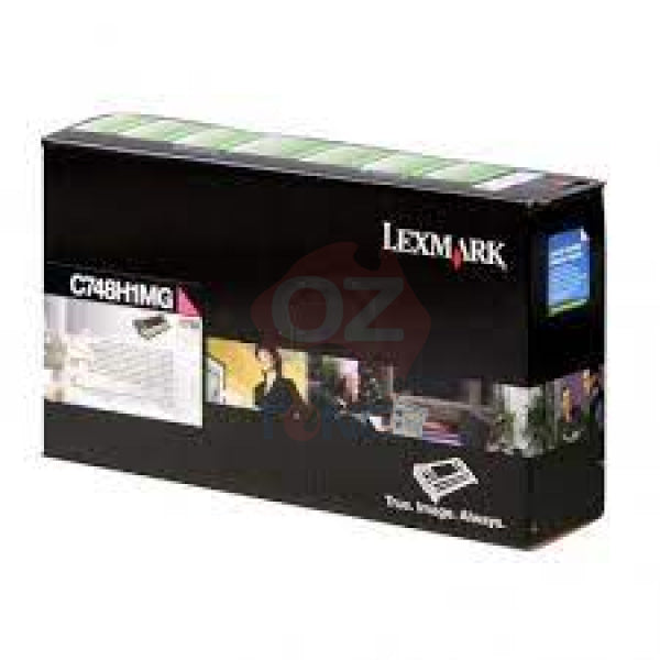 Lexmark Genuine C748H1Mg Magenta Hy Return Program Toner Cartridge C748De (10K) -