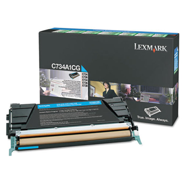 Lexmark Genuine X748 Cyan High Yield 10K Toner Return Program X748H1CG