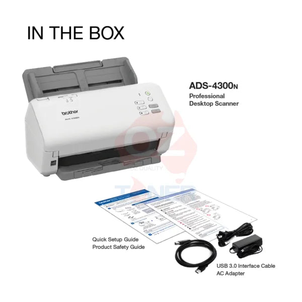 *New!* Brother Ads-4300N A4 Professional Desktop Document Scanner + Adf 40Ppm Scanner