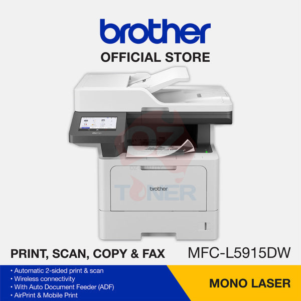 *New!* Brother Mfc-L5915Dw Wireless Mono Laser Multifunction Printer + Duplex + Fax + Airprint